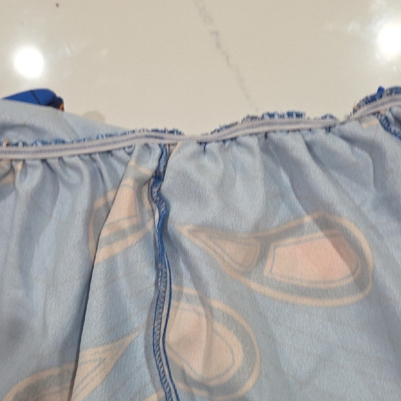 Blue Asymmetrical Ruffled One Shoulder Dress Size L - Picture 10 of 10